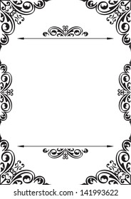 Baroque frame isolated on white