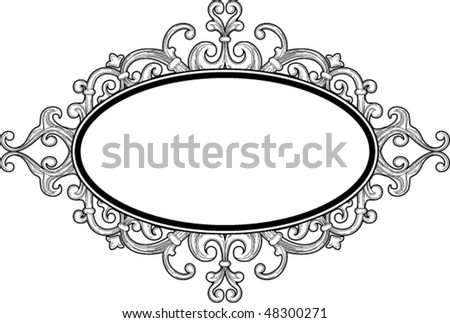 Baroque Frame Vector Image vectorielle de stock (libre de droits) de