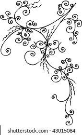 Baroque frozen pattern vignette. Eau-forte 006.