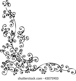 Baroque frozen pattern vignette. Eau-forte 013.