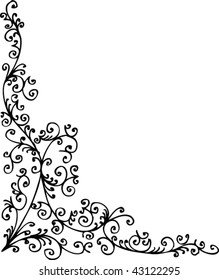 Baroque frozen pattern vignette. Eau-forte 023.