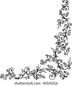 Baroque frozen pattern vignette. Eau-forte 026.