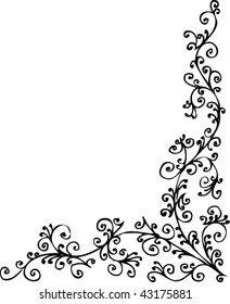 Baroque frozen pattern vignette. Eau-forte 032.