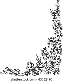 Baroque frozen pattern vignette. Eau-forte 035.