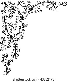 Baroque frozen pattern vignette. Eau-forte 036.