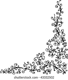 Baroque frozen pattern vignette. Eau-forte 039.