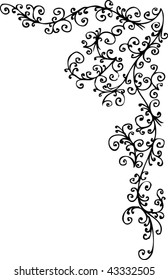 Baroque frozen pattern vignette. Eau-forte 040.