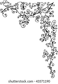 Baroque frozen pattern vignette. Eau-forte 048.