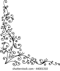 Baroque frozen pattern vignette. Eau-forte 050.