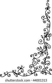Baroque frozen pattern vignette. Eau-forte 051.