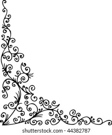 Baroque frozen pattern vignette. Eau-forte 055.