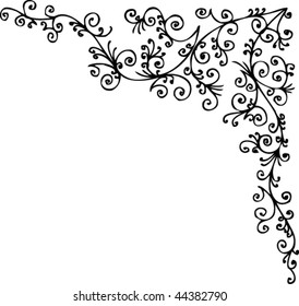 Baroque frozen pattern vignette. Eau-forte 056.