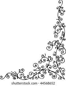 Baroque frozen pattern vignette. Eau-forte 062.