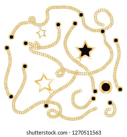 Baroque golden chain background