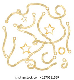 Baroque golden chain background