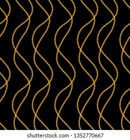Baroque golden chain background. Seamless pattern. seamless pattern with chains. Vector patch for print, fabric, scarf.