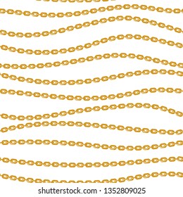 Baroque golden chain background. Seamless pattern. seamless pattern with chains. Vector patch for print, fabric, scarf.