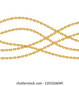 Baroque golden chain background. Seamless pattern. seamless pattern with chains. Vector patch for print, fabric, scarf.