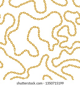 Baroque golden chain background.Seamless pattern. seamless pattern with chains. Vector patch for print, fabric, scarf.