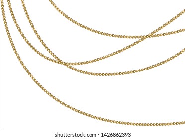 baroque golden chain design hand drawn