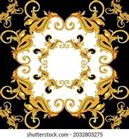 Baroque with greek design seamless pattern
