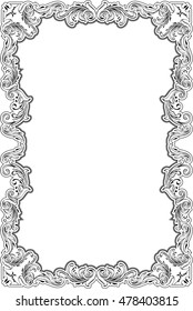 The baroque greeting fine art page on white