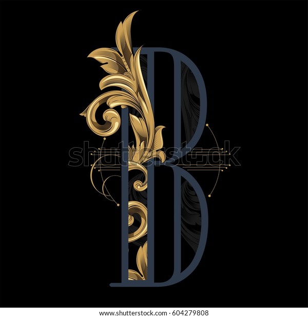 Baroque Letter B: Stock-Vektorgrafik (Lizenzfrei) 604279808 | Shutterstock