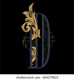 Baroque Letter D