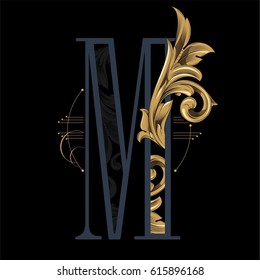 Baroque Letter "M"