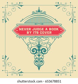 baroque logo with old frame