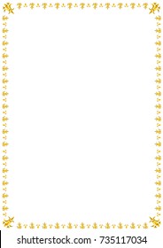 Baroque metallic texture decoration ruling, frame, frame of picture, frame of illustration, vector data