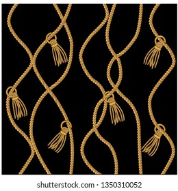 baroque nautical golden rope design