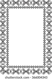 Baroque nice art page isolated on white