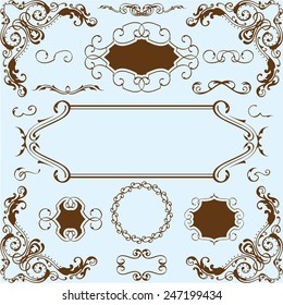 Baroque nice set is on blue