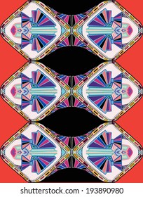 Baroque ornament border print.
