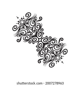 baroque ornament engraving. retro pattern antique style lining swirl decorative. design element filigree calligraphy.