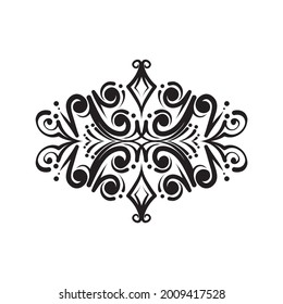 baroque ornament engraving. retro pattern antique style lining swirl decorative. design element filigree calligraphy.