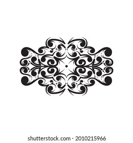 baroque ornament engraving. retro pattern antique style lining swirl decorative. design element filigree calligraphy.