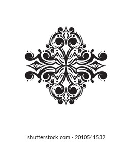 baroque ornament engraving. retro pattern antique style lining swirl decorative. design element filigree calligraphy.