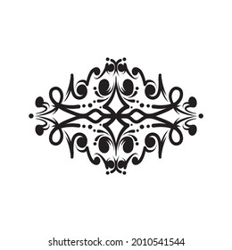 baroque ornament engraving. retro pattern antique style lining swirl decorative. design element filigree calligraphy.