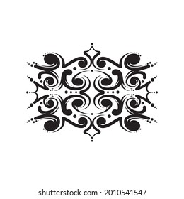baroque ornament engraving. retro pattern antique style lining swirl decorative. design element filigree calligraphy.