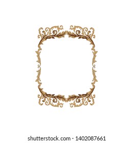 Baroque ornament with filigree in vector format for design frame, pattern. Vintage victorian or damask floral element.