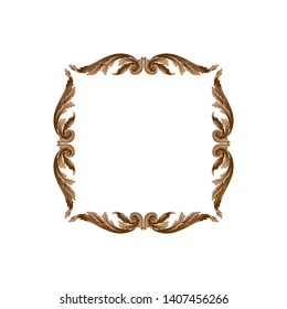 Baroque ornament with filigree in vector format for design frame, pattern. Vintage victorian or damask floral element.