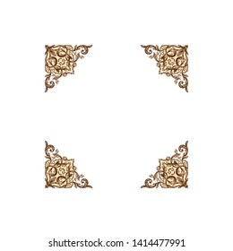 Baroque ornament with filigree in vector format for design frame, pattern. Vintage victorian or damask floral element.
