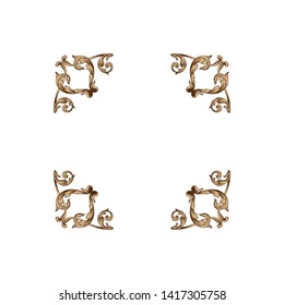 Baroque ornament with filigree in vector format for design frame, pattern. Vintage victorian or damask floral element.