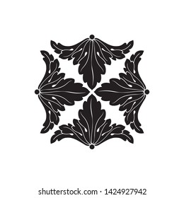 Baroque ornament with filigree in vector format for design frame, pattern. Vintage victorian or damask floral element.