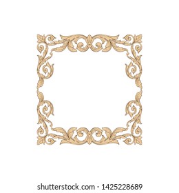 Baroque ornament with filigree in vector format for design frame, pattern. Vintage victorian or damask floral element.