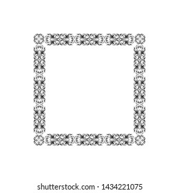 Baroque ornament with filigree in vector format for design frame, pattern. Vintage victorian or damask floral element.