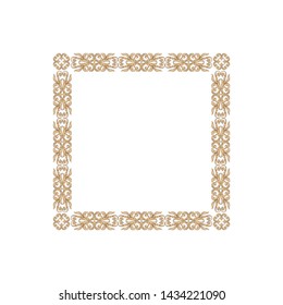 Baroque ornament with filigree in vector format for design frame, pattern. Vintage victorian or damask floral element.