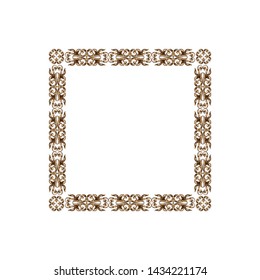 Baroque ornament with filigree in vector format for design frame, pattern. Vintage victorian or damask floral element.